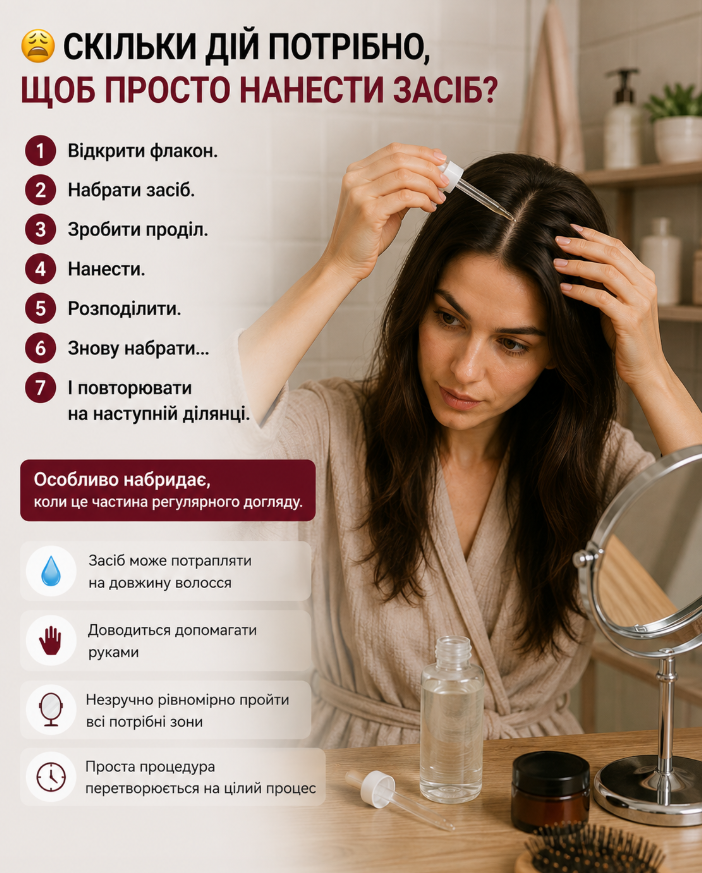 Скільки дій потрібно, щоб просто нанести засіб